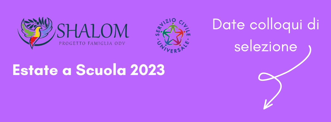 Date Selezioni progetto “ESTATE A SCUOLA”